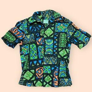 Vintage 1960s Ui Maikai Hawaiian Shirt Medium Rare Vibrant Colors 60s Fashion